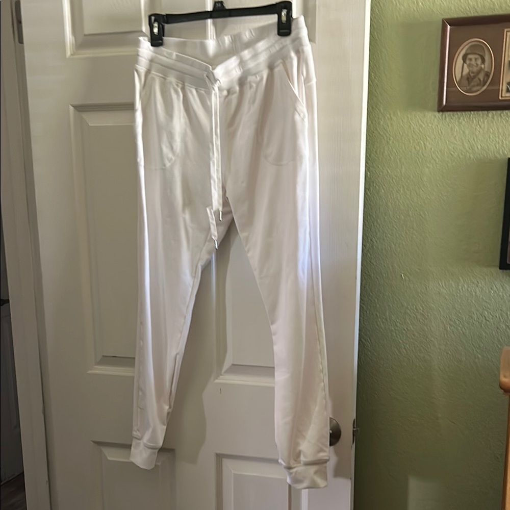 White Track Pants